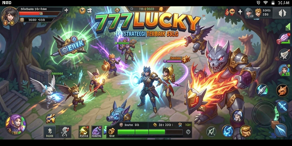 Tangkapan layar utama 777LUCKY menunjukkan serangan strategis dalam permainan SLG.