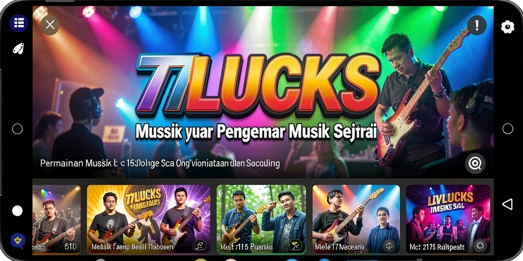 Tangkapan layar gameplay <strong>77LUCKS</strong> yang menampilkan pengalaman luar biasa bermain musik.