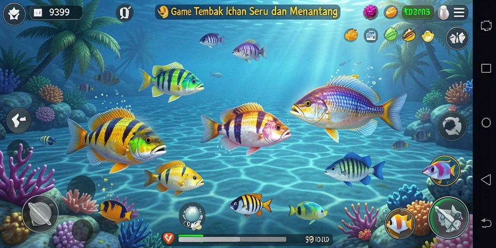 Tampilan gameplay Tembak Ikan yang menarik dan seru.
