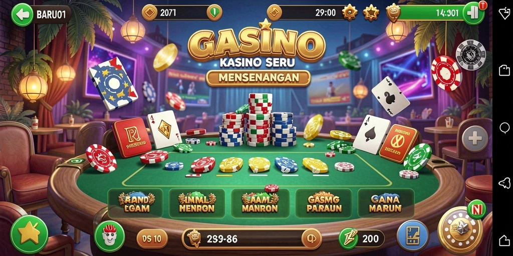 Tampilan menarik dari permainan kasino di BARU01.
