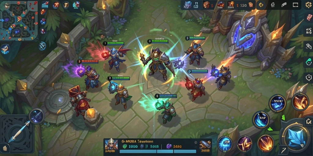 Screenshot utama <strong>EMPATI138</strong> menunjukkan aksi seru dalam pertarungan MOBA.