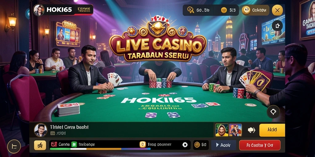 Tampilan gameplay Live Casino HOKI65 yang menarik dan interaktif.