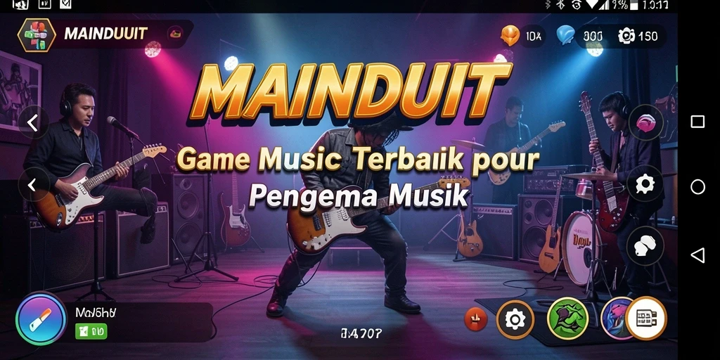 Screenshot gameplay MAINDUIT menampilkan keseruan bermain musik.