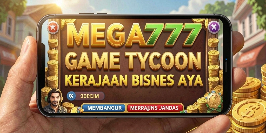 Tampilan gameplay menarik MEGA777 dengan elemen Tycoon yang seru.