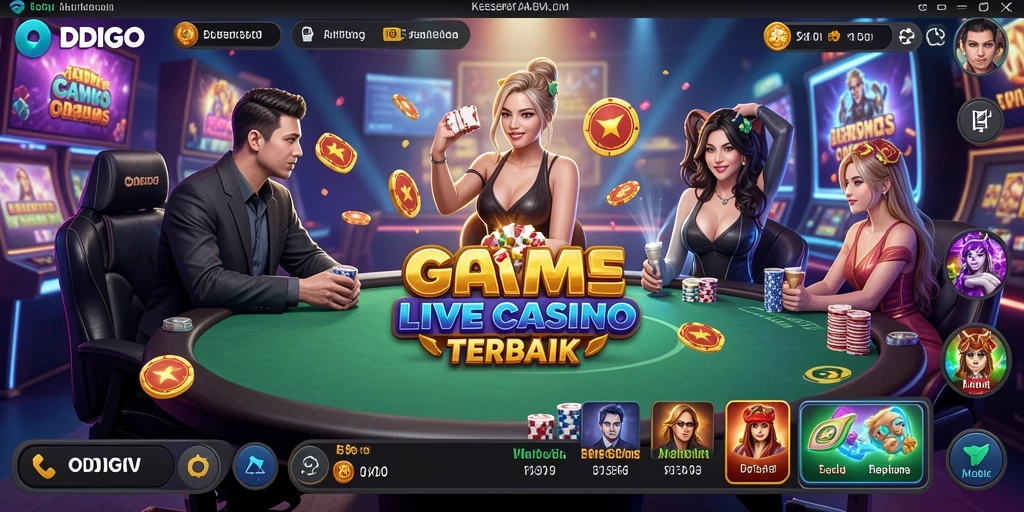 Tampilan gameplay ODDIGO Live Casino yang menarik dan interaktif.