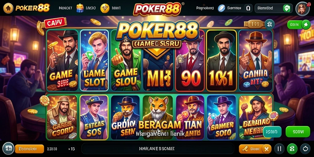 Screenshot gameplay POKER88 menampilkan keseruan dan grafis yang memukau.
