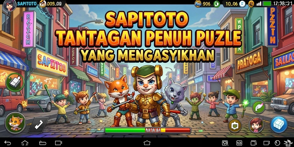 Screenshot gameplay SAPITOTO yang menampilkan tantangan puzzle yang seru.