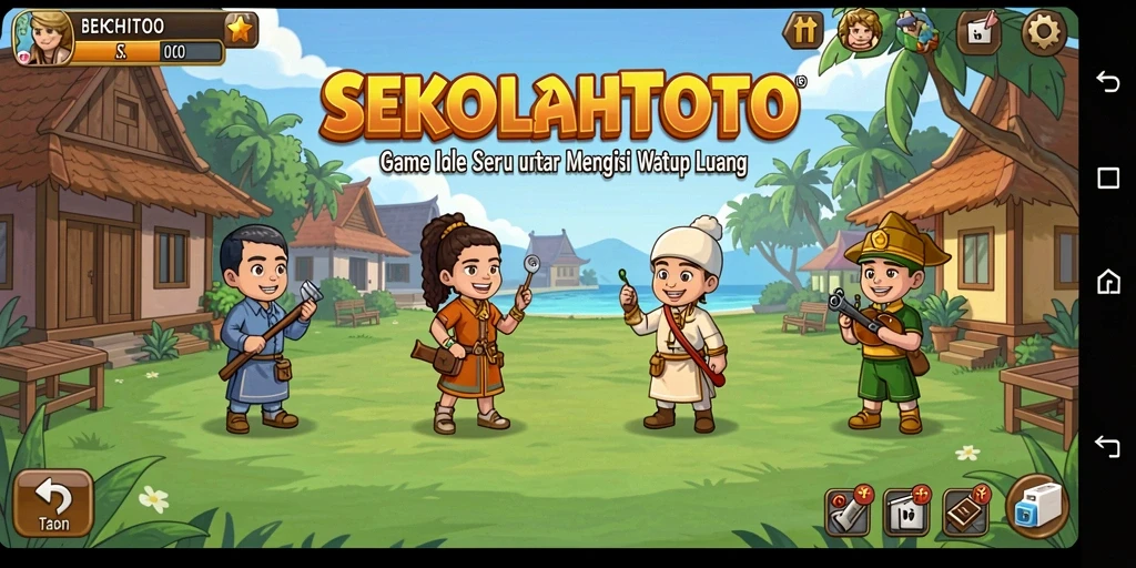 Gambaran gameplay SEKOLAHTOTO yang menarik dan seru.