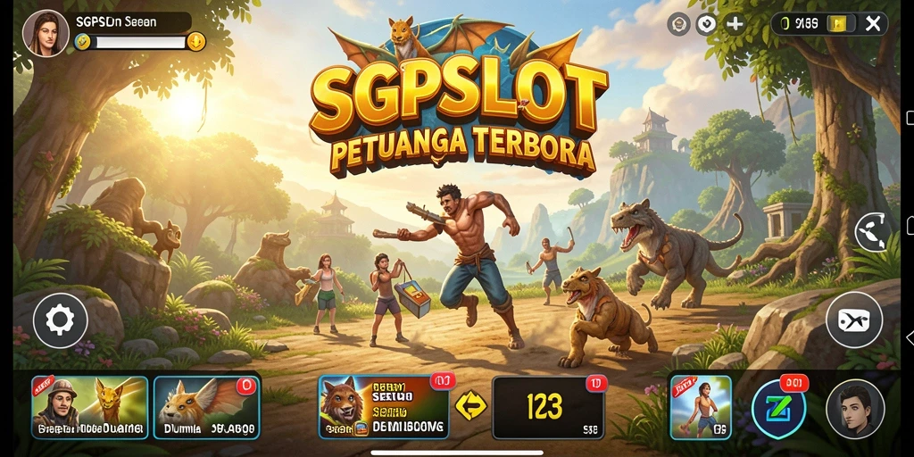 Screenshot utama SGPSLOT menampilkan petualangan seru di dunia terbuka.