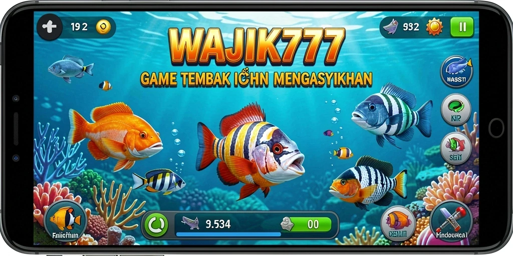 Gameplay seru dari WAJIK777 saat menembak ikan.
